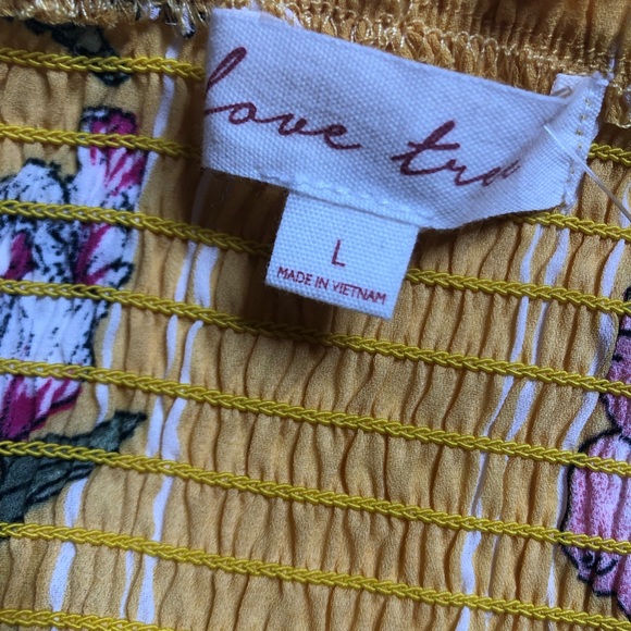 Love Tree Floral Print Sundress Large New - Picture 3 of 3